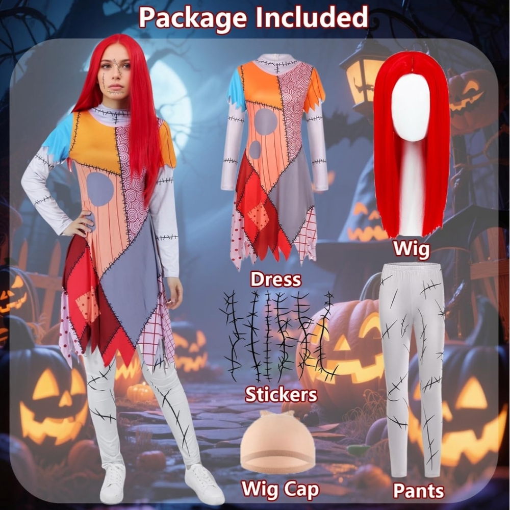 Sally Nightmare Before Christmas Costume - Excellent Quality - Adult M